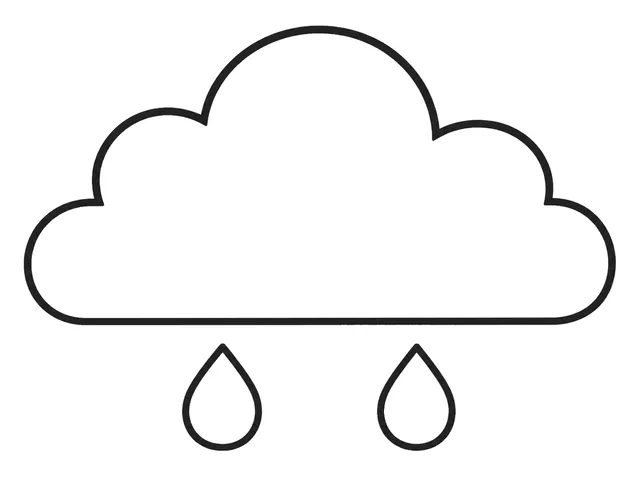 Cloud black-and-white printable coloring page for Toddler, soft cloud with rounded bumps and a broad open body