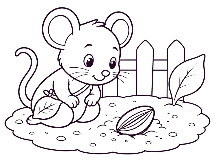 From Seed to Sunflower coloring story preview