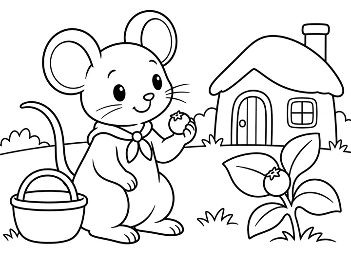 The Town Mouse and the Country Mouse coloring story preview