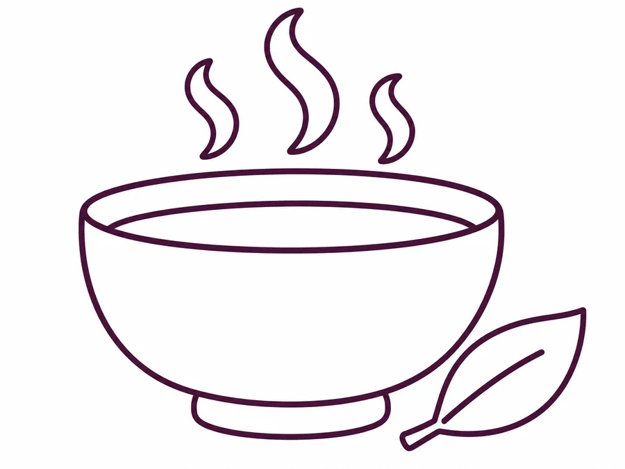 Tea Cup coloring page with clear uncolored outlines