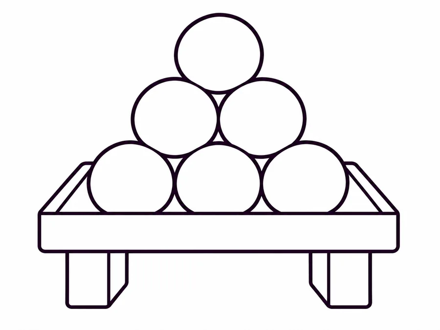 Moon Viewing Dango coloring page with clear uncolored outlines